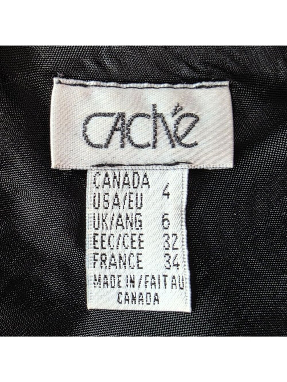 Vintage Cache Womens 4 Skirt Trumpet Skirt Black Satin Long Maxi High Waisted - Picture 10 of 13